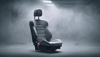 A 3d render of the seat of a Formula 1 car.